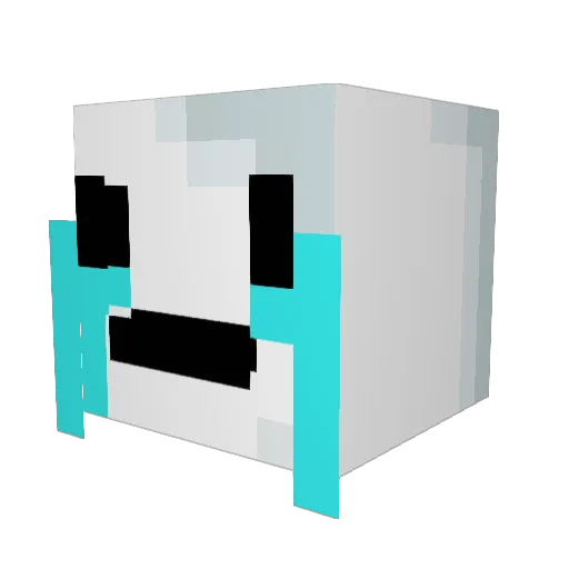 ZokorTV Minecraft avatar head, 3D render