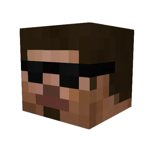 Zolark Minecraft avatar head, 3D render