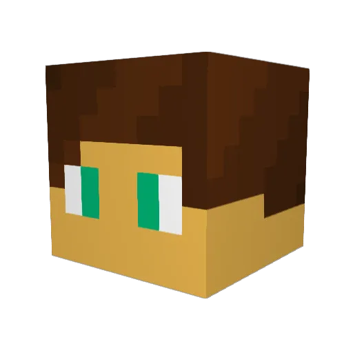 ZoleneX Minecraft avatar head, 3D render