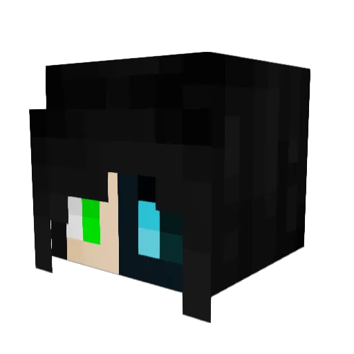 Zollnya Minecraft avatar head, 3D render