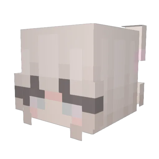 Zolotina Minecraft avatar head, 3D render