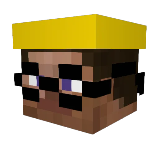 Zolserdes Minecraft avatar head, 3D render