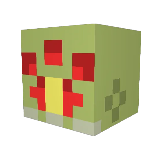 Zoltuh Minecraft avatar head, 3D render