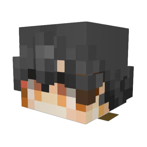 Zolyen Minecraft avatar head, 3D render