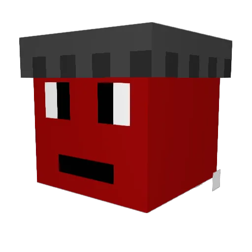 Zom738hg Minecraft avatar head, 3D render