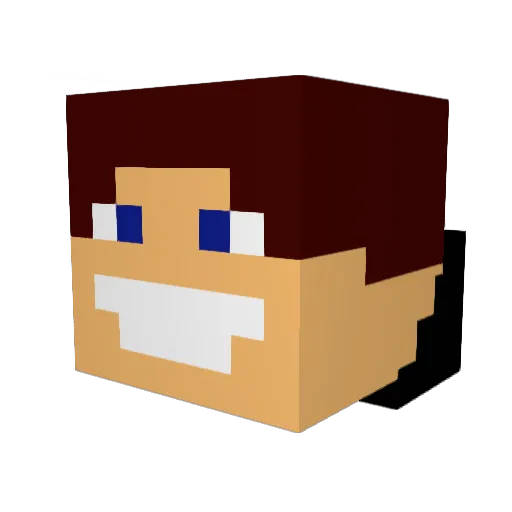 Zom Minecraft avatar head, 3D render