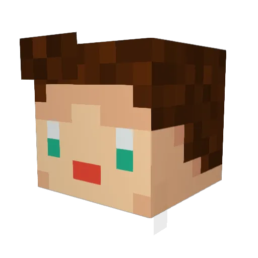 ZomBiom Minecraft avatar head, 3D render