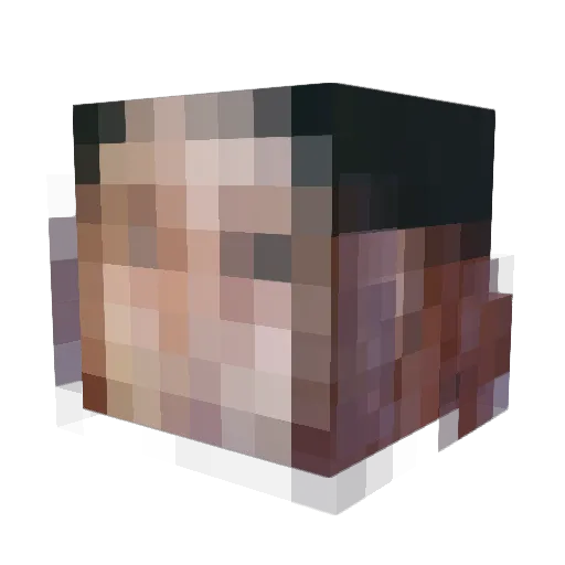 ZomHat Minecraft avatar head, 3D render