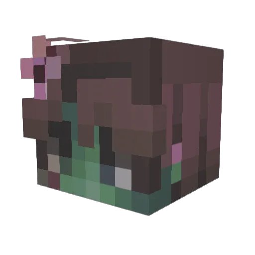 Zomb0o Minecraft avatar head, 3D render