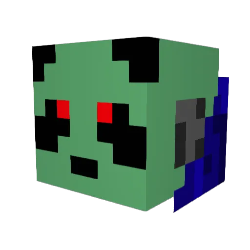 Zomb1_Panda Minecraft avatar head, 3D render