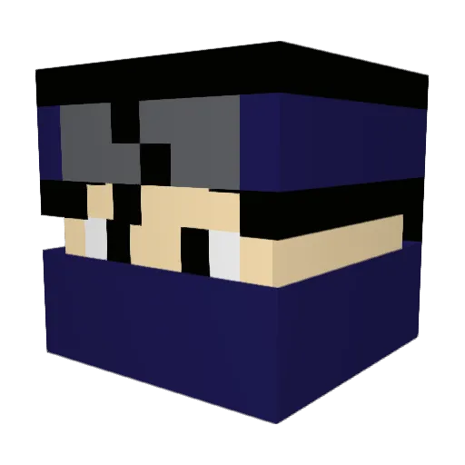 Zomb_z Minecraft avatar head, 3D render