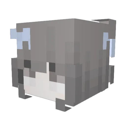 Zombe11a Minecraft avatar head, 3D render