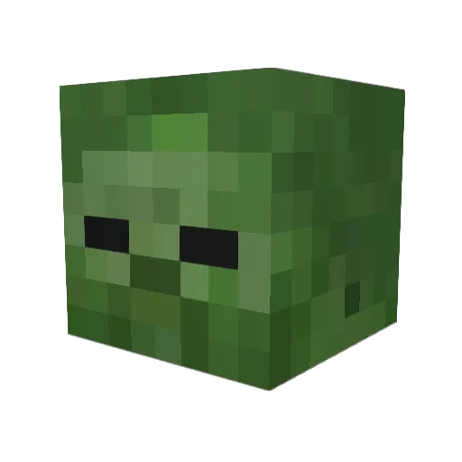 Zombe3731 Minecraft avatar head, 3D render