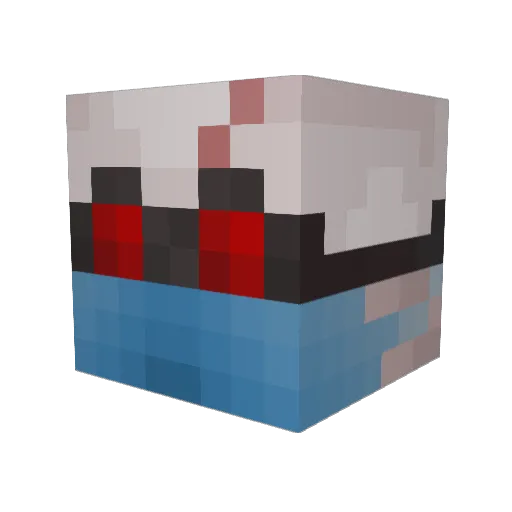 Zombech Minecraft avatar head, 3D render
