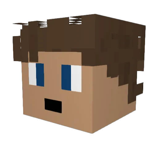Zombeenies Minecraft avatar head, 3D render