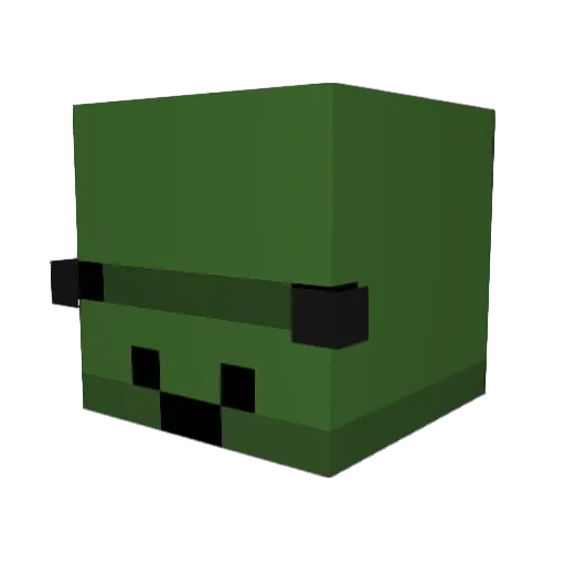 Zombert342 Minecraft avatar head, 3D render