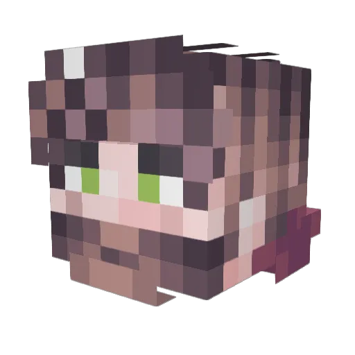 ZombiByt Minecraft avatar head, 3D render