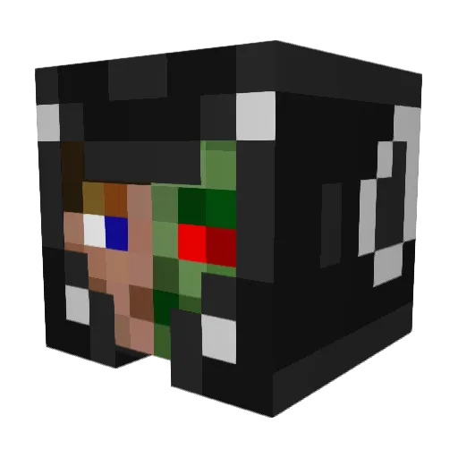 ZombiKen Minecraft avatar head, 3D render