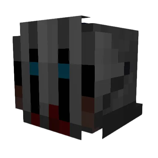 ZombiWrecker Minecraft avatar head, 3D render