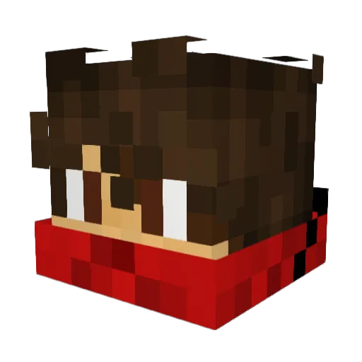 Zombiccq Minecraft avatar head, 3D render