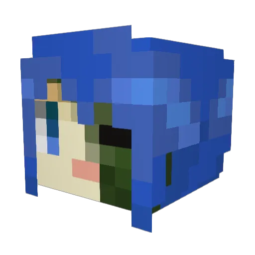 Zombie2mi_nu Minecraft avatar head, 3D render