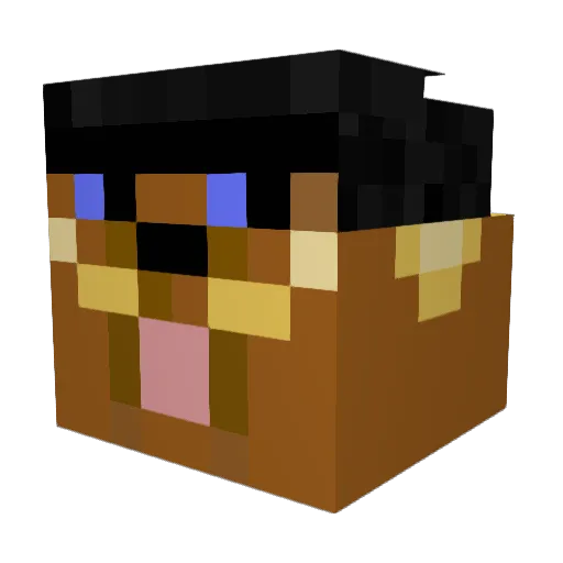 ZombieBoyDan Minecraft avatar head, 3D render