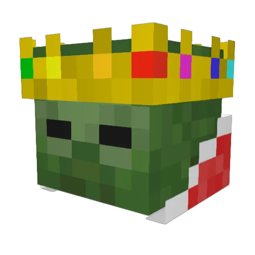 ZombieCam3311 Minecraft avatar head, 3D render