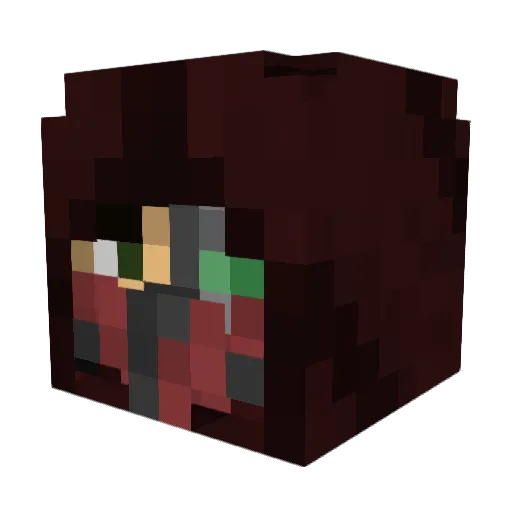 ZombieChimera Minecraft avatar head, 3D render