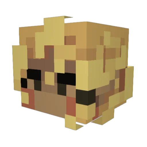 ZombieCleo Minecraft avatar head, 3D render