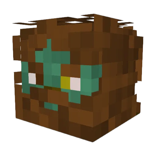 ZombieDwarf Minecraft avatar head, 3D render