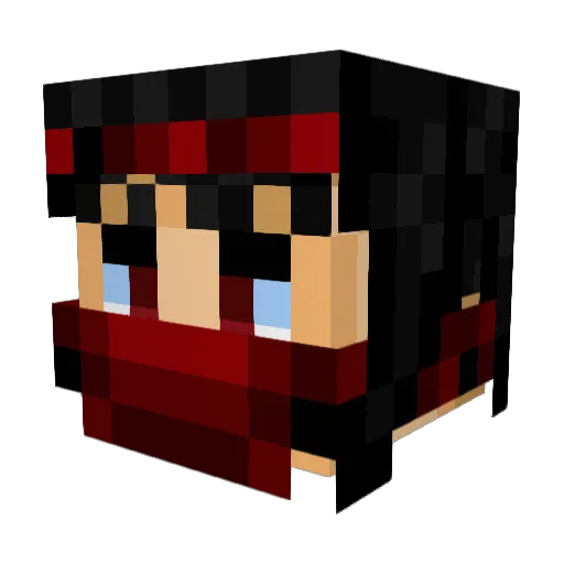 ZombieFulgor Minecraft avatar head, 3D render