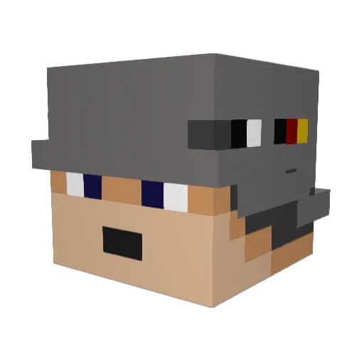 ZombieGamer999 Minecraft avatar head, 3D render