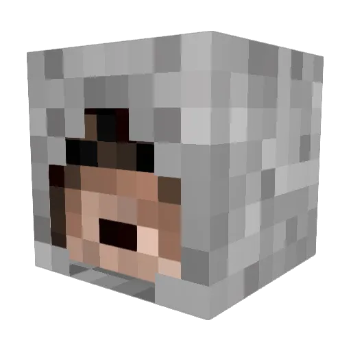 ZombieHamster Minecraft avatar head, 3D render