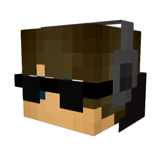 ZombieHunterBob Minecraft avatar head, 3D render