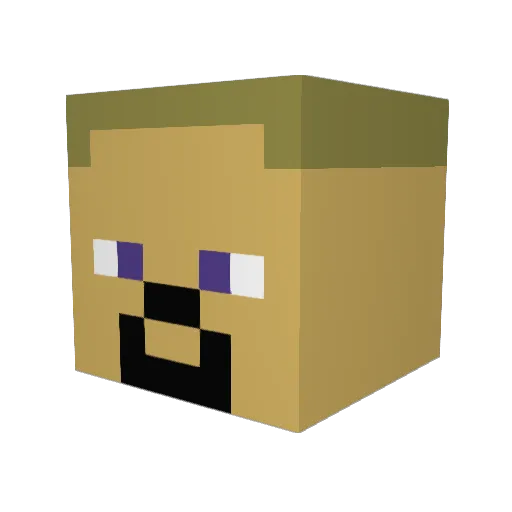 ZombieKing023 Minecraft avatar head, 3D render