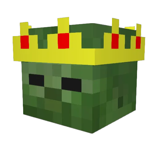 ZombieKing077 Minecraft avatar head, 3D render