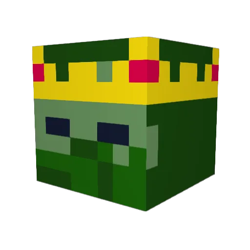 ZombieKing1675 Minecraft avatar head, 3D render