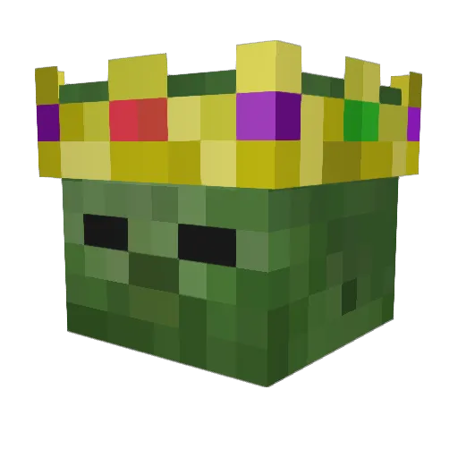 ZombieKing762 Minecraft avatar head, 3D render