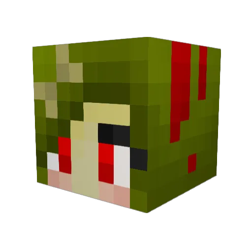 ZombieLyn Minecraft avatar head, 3D render