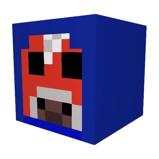 ZombieMan01 Minecraft avatar head, 3D render