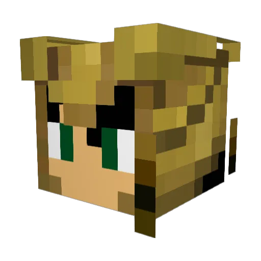 ZombieMayo Minecraft avatar head, 3D render