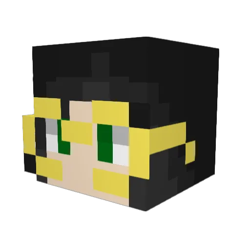 ZombieNekoSlayer Minecraft avatar head, 3D render