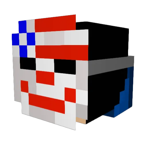 ZombieSlayerPt Minecraft avatar head, 3D render