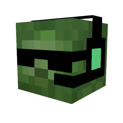 ZombieSon_ Minecraft avatar head, 3D render