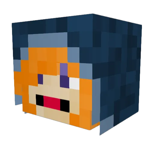 ZombieTabi Minecraft avatar head, 3D render