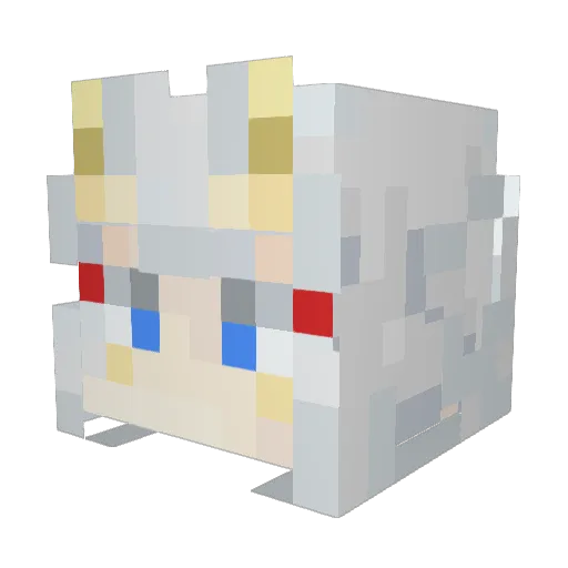 ZombieZonk Minecraft avatar head, 3D render