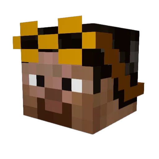 ZombieZy Minecraft avatar head, 3D render