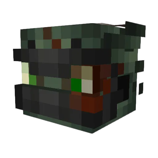 Zombie_Dragon Minecraft avatar head, 3D render