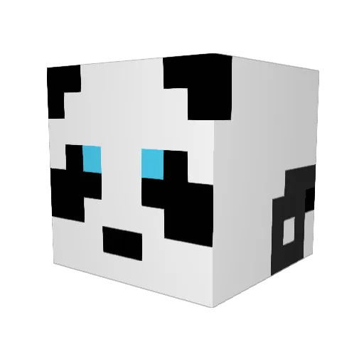 Zombie_Panda12 Minecraft avatar head, 3D render