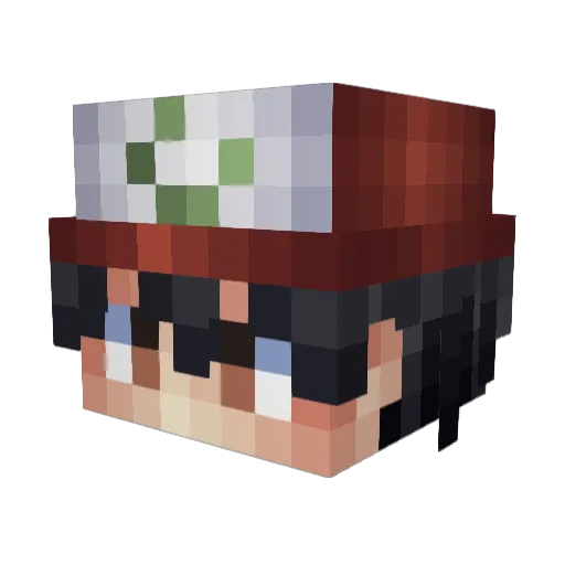 Zombiecosa Minecraft avatar head, 3D render